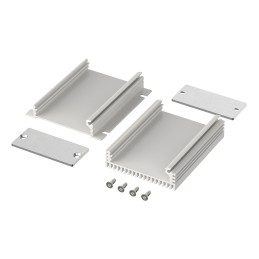 1 pcs - Bopla Filotec (Set) Series Aluminum (Anodized) Aluminium Enclosure, IP40, Flanged, Aluminum (anodized) Lid, 80 x 55.3 x