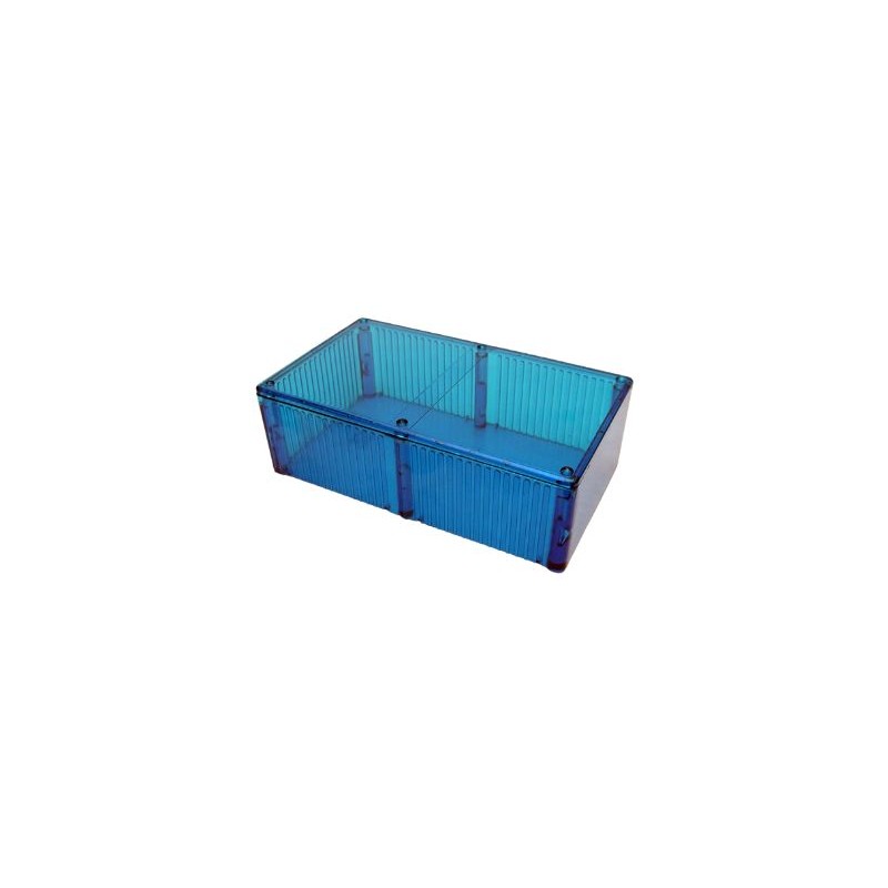 1 pcs - Hammond 1591 Series Transparent Blue Polycarbonate Enclosure, IP54, Transparent Blue Lid, 191 x 110 x 57mm