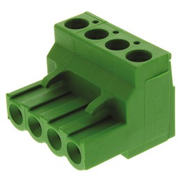 150 pcs - TE Connectivity 5.08mm Pitch 4 Way Pluggable Terminal Block, Plug, Cable Mount, Screw Down Termination