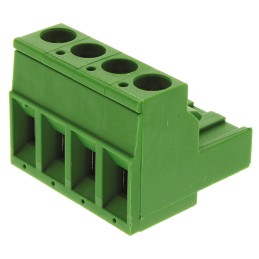 150 pcs - TE Connectivity 5.08mm Pitch 4 Way Pluggable Terminal Block, Plug, Cable Mount, Screw Down Termination