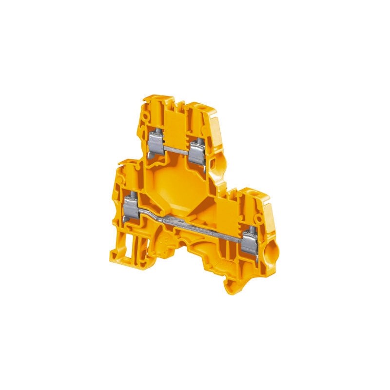 5 pcs - Entrelec ZS4-D2 Series Orange Double Level Terminal Block, 4mm², Double-Level, Screw Termination, ATEX