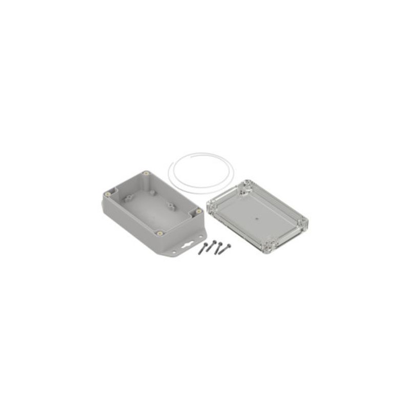 1 pcs - RS PRO Light Grey Polycarbonate Enclosure, IP65, Transparent Lid, 121.4 x 81.6 x 45.2mm