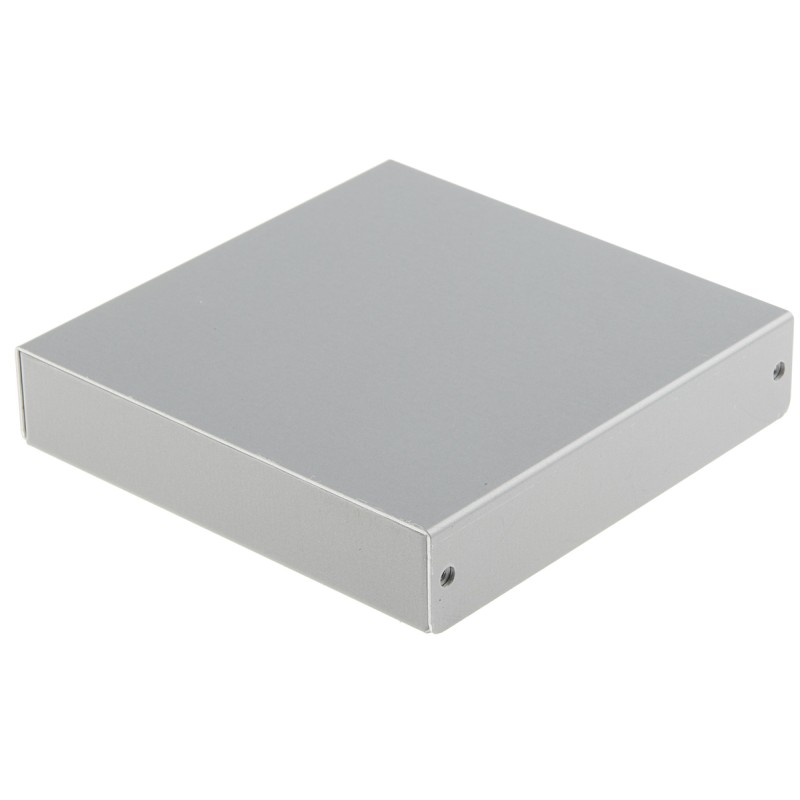 1 pcs - Takachi Electric Industrial MB Series Silver Aluminium Enclosure, Silver Lid, 120 x 120 x 25mm