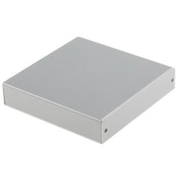 1 pcs - Takachi Electric Industrial MB Series Silver Aluminium Enclosure, Silver Lid, 120 x 120 x 25mm