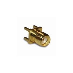 1 pcs : 901-144-8RFX - RF Connectors / Coaxial Connectors VERTICAL PCB JACK GOLD PLATED BRASS