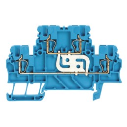 5 pcs - Weidmuller Z Series Blue Feed Through Terminal Block, 1.5mm², Double-Level, Clamp Termination