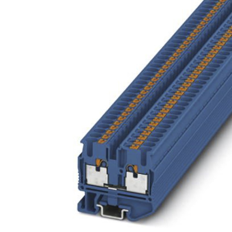 5 pcs - Phoenix Contact MPT 2.5 BU Series Blue Feed Through Terminal Block, 2.5mm², Single-Level, Push In Termination