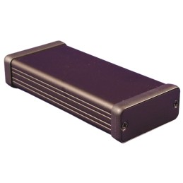 1 pcs - Hammond 1455 Series Black Aluminium Enclosure, IP54, Black Lid, 120 x 54 x 23mm