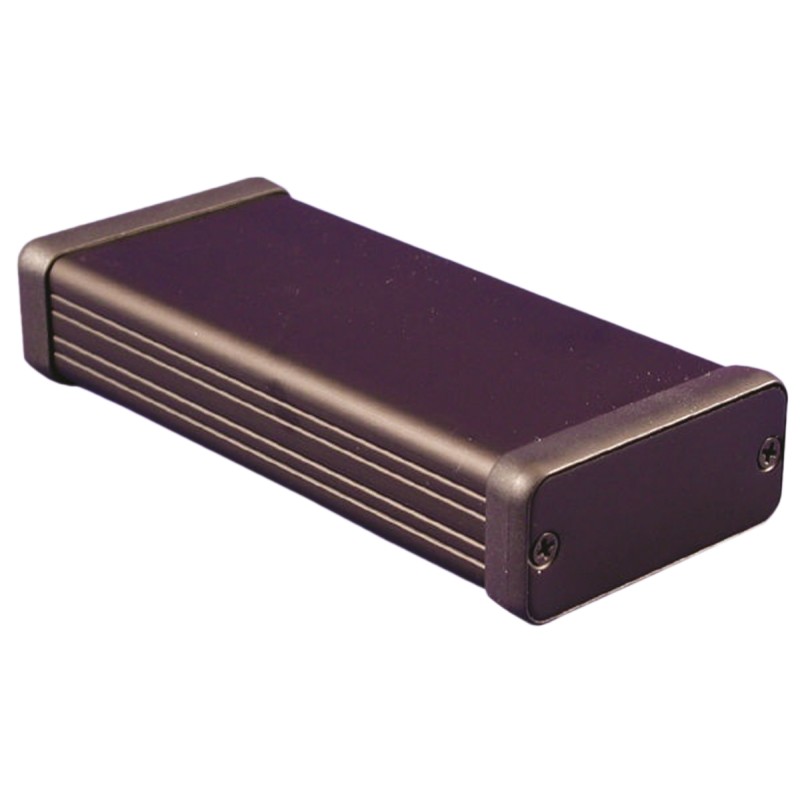 1 pcs - Hammond 1455 Series Black Aluminium Enclosure, IP54, Black Lid, 120 x 54 x 23mm