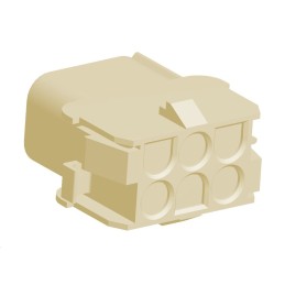 1500 pcs - TE Connectivity, Universal MATE-N-LOK Female Connector Housing, 6.35mm Pitch, 6 Way, 2 Row