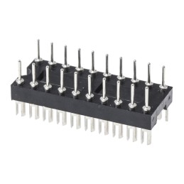 5 pcs - RS PRO 2.54mm Pitch 20 Way,Through Hole Mount IC Dip Header, Tin over Nickel, 1A