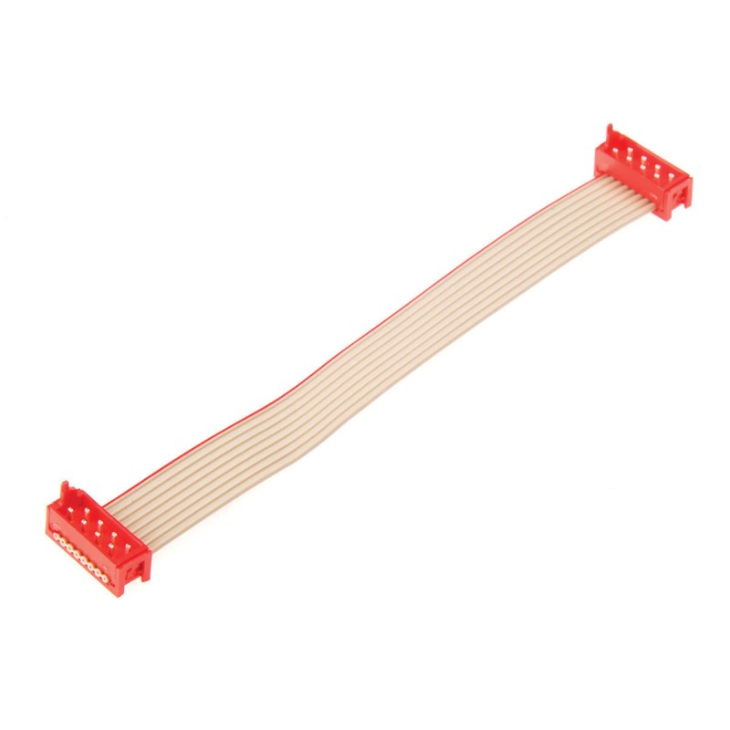 5 pcs - TE Connectivity Micro-MaTch Series Flat Ribbon Cable, 8-Way, 1.27mm Pitch, 100mm Length, Micro-MaTch IDC to Micro-MaTch