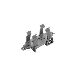 1 pcs : 09100009911 - Terminal Block Tools & Accessories Han 1A - DIN rail adapter w/ strain relief