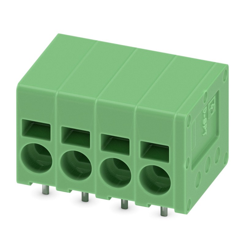 5 pcs - Phoenix Contact SPT 2.5/4-H-5.0 Series PCB Terminal Block, 4-Contact, 5mm Pitch, Through Hole Mount, 1-Row, Spring Cage