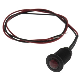 1 pcs - Oxley Red Panel Mount Indicator, 24V ac, 10.2mm Mounting Hole Size, Lead Wires Termination, IP66