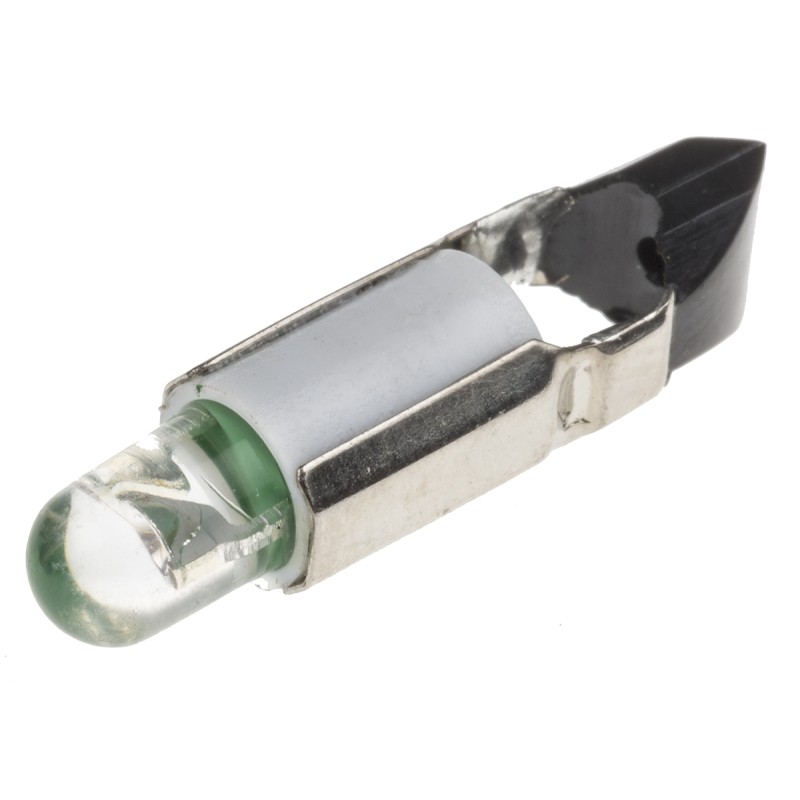 1 pcs - RS PRO Green LED Indicator Lamp, 24V ac/dc, Telephone Slide Base, 5.5mm Diameter, 2100mcd