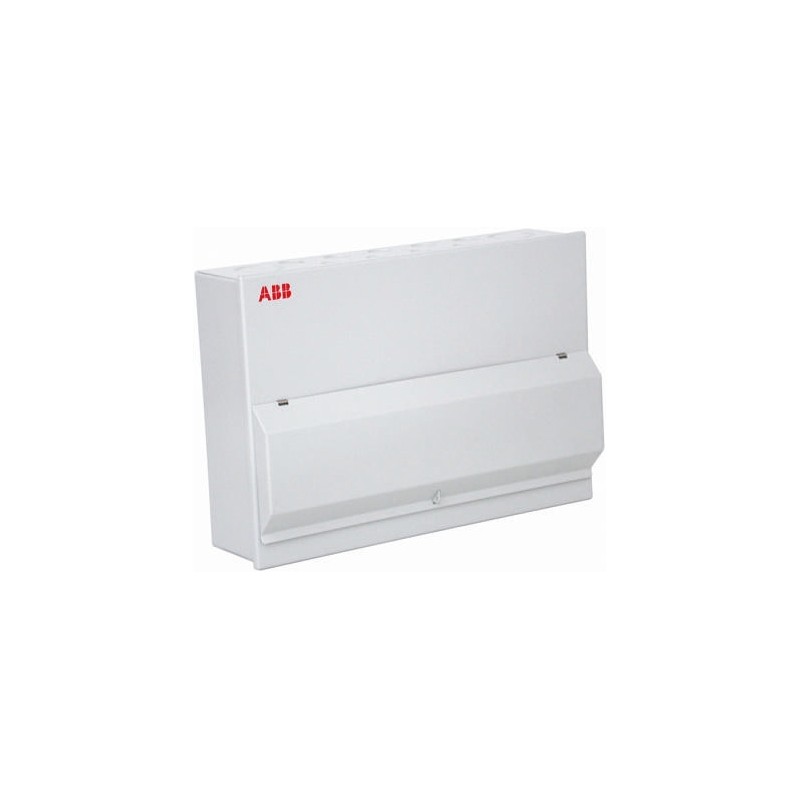 1 pcs - ABB 16 Way Steel Consumer Unit, 100A, IP30 Housemaster