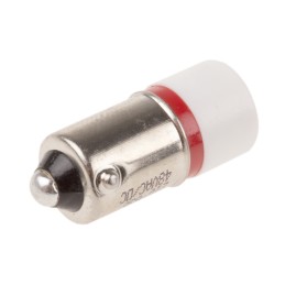 1 pcs - RS PRO Red LED Indicator Lamp, 48V ac/dc, BA9s Base, 10mm Diameter, 990mcd