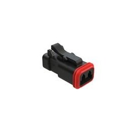 1 pcs : AT06-2S-MM01BLK - Automotive Connectors 2-Way Receptacle Reduced Diameter