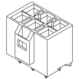 1600 pcs - Molex Straight Through Hole PCB Header, 4 Contact(s), 6.5mm Pitch, 2 Row(s), Shrouded