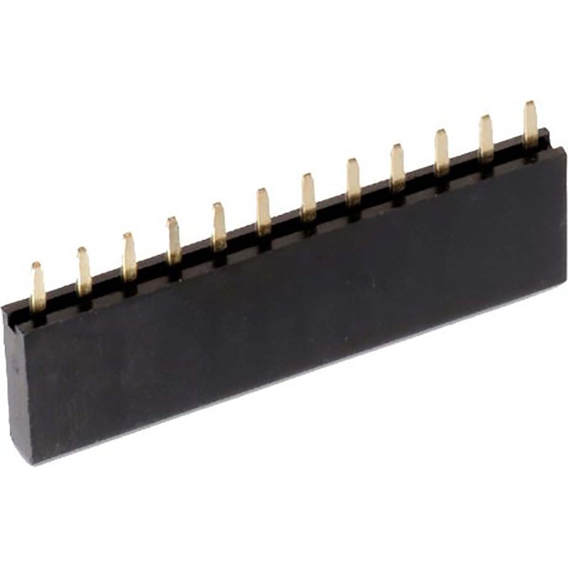 5 pcs - Wurth Elektronik WR-PHD Series Straight Through Hole Mount PCB Socket, 20-Contact, 1-Row, 2.54mm Pitch, Solder