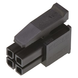 1600 pcs - TE Connectivity, Micro MATE-N-LOK Female Connector Housing, 3mm Pitch, 4 Way, 2 Row