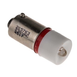 1 pcs - RS PRO Red LED Indicator Lamp, 230V ac, BA9s Base, 10mm Diameter, 375mcd