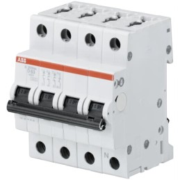1 pcs - ABB System Pro M Compact S200 MCB, 3P+N, 32A Curve D