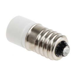 1 pcs - RS PRO White LED Indicator Lamp, 60V ac/dc, E10 Base, 10mm Diameter, 200mcd