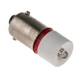 1 pcs - RS PRO Red LED Indicator Lamp, 24V ac/dc, BA9s Base, 10mm Diameter, 1750mcd