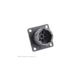1 pcs : UTSX0128P - Standard Circular Connector Square flange receptacle, without backshell, for 8 male contacts, IP68/69K