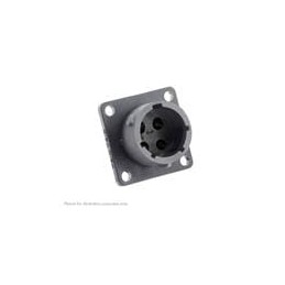 1 pcs : UTSX0124P - Standard Circular Connector Square flange receptacle, without backshell, for 4 male contacts, IP68/69K
