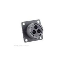 1 pcs : UTSX0142G1S - Standard Circular Connector Square flange receptacle, without backshell, for 3 female contacts, IP68/69K