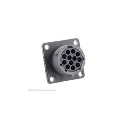 1 pcs : UTSX01412S - Standard Circular Connector Square flange receptacle, without backshell, for 12 female contacts, IP68/69K