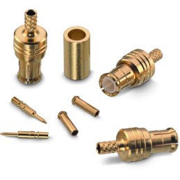 2 pcs - Wurth Elektronik WR-MCX Series, Plug Cable Mount MCX Connector, 50Ω, Crimp Termination, Straight Body