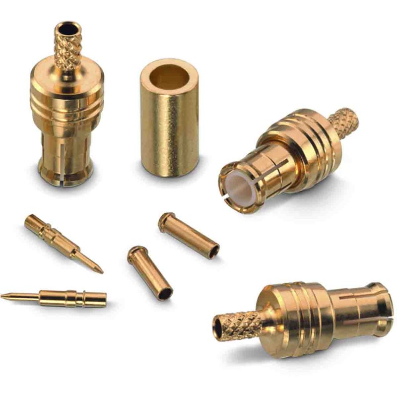 2 pcs - Wurth Elektronik WR-MCX Series, Plug Cable Mount MCX Connector, 50Ω, Crimp Termination, Straight Body