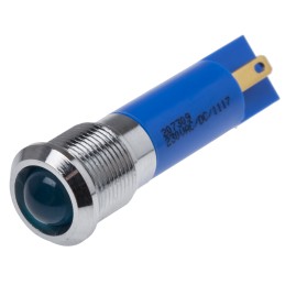 1 pcs - RS PRO Blue Panel Mount Indicator, 230V ac, 12mm Mounting Hole Size, IP67