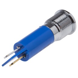 1 pcs - RS PRO Blue Panel Mount Indicator, 230V ac, 12mm Mounting Hole Size, IP67