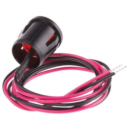 1 pcs - RS PRO Red Flashing LED Panel Mount Indicator, 24V dc, 14mm Mounting Hole Size, Lead Wires Termination