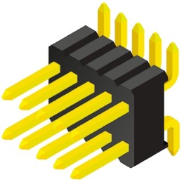 5 pcs - HARWIN Archer M52 Series Straight Surface Mount Pin Header, 10 Contact(s), 1.27mm Pitch, 2 Row(s), Unshrouded