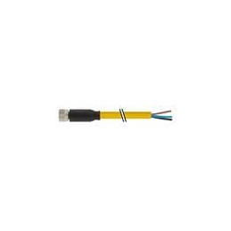 1 pcs : 7000-08041-0100300 - DIN Connectors M8 female 0 with cable, PVC 3x0.25 ye UL/CSA 3m
