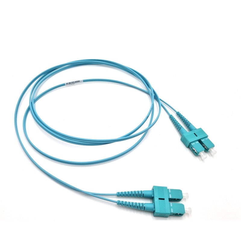 1 pcs - Molex Premise Networks SC Tight Buffer OM3 Multi Mode OM3 Fibre Optic Cable, 2mm, Light Blue, 3m