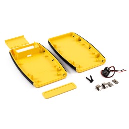 1 pcs - Hammond 1553 Series Yellow ABS Handheld Enclosure, Integral Battery Compartment, IP54, 147 x 89 x 25mm