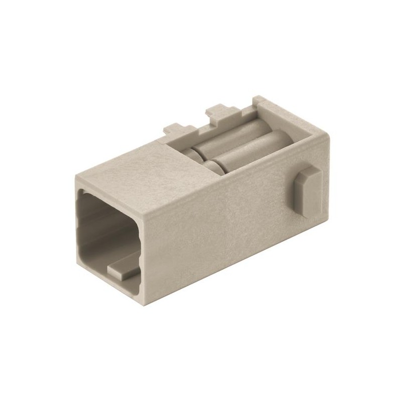 2 pcs - HARTING Crimp Connector Cube, 6 Way, 10A, Male, Han-Modular, Han-Domino, Cable Mount, 250 V
