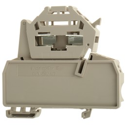 5 pcs - Weidmuller ZSI Series Beige Fused DIN Rail Terminal, Single-Level, Clamp Termination, Fused
