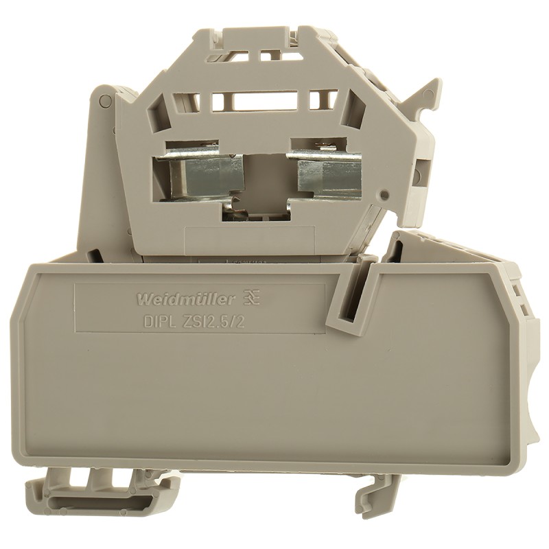 5 pcs - Weidmuller ZSI Series Beige Fused DIN Rail Terminal, Single-Level, Clamp Termination, Fused