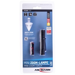 1 pcs - Ansmann T50F LED Torch Black 60 lm, 92 mm