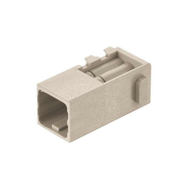 2 pcs - HARTING Crimp Connector Cube, 6 Way, 10A, Male, Han-Modular, Han-Domino, Cable Mount, 250 V