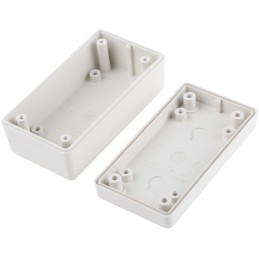 1 pcs - OKW Shell-Type Case Series White ABS Handheld Enclosure, IP65, 85 x 45 x 33mm