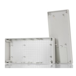 1 pcs - Hammond 1599 Series Grey ABS Handheld Enclosure, Integral Battery Compartment, IP54, 220 x 110 x 44.8mm
